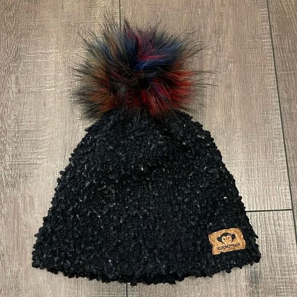 Appaman Black Knit Boule Hat - Picture 1 of 6